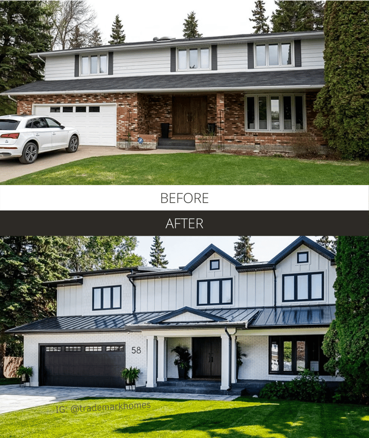 Before and After - @trademarkhomes Black Stamped Shaker