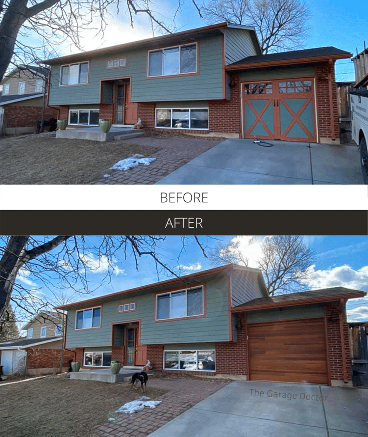 Before and After - The Garage Doctor Cedar Planks-2