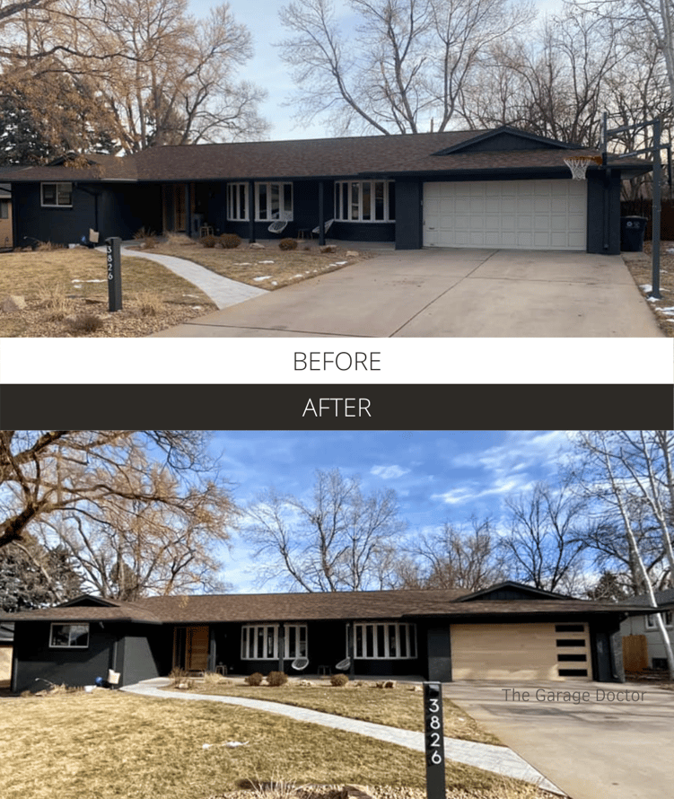 Before and After - The Garage Doctor Natural Oak Planks