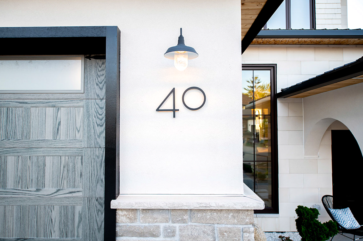 Stamped Carriage House in driftwood woodtone