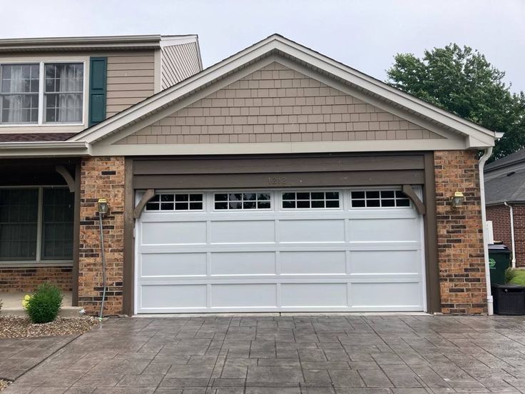 recessed panel garage doors - ranch style