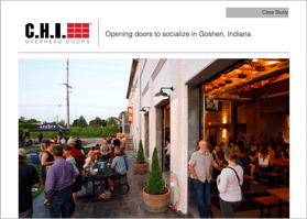 Opening doors to socialize in Goshen, Indiana