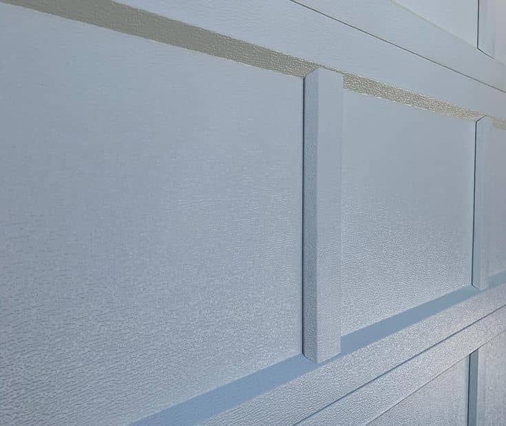 recessed panel in white close up