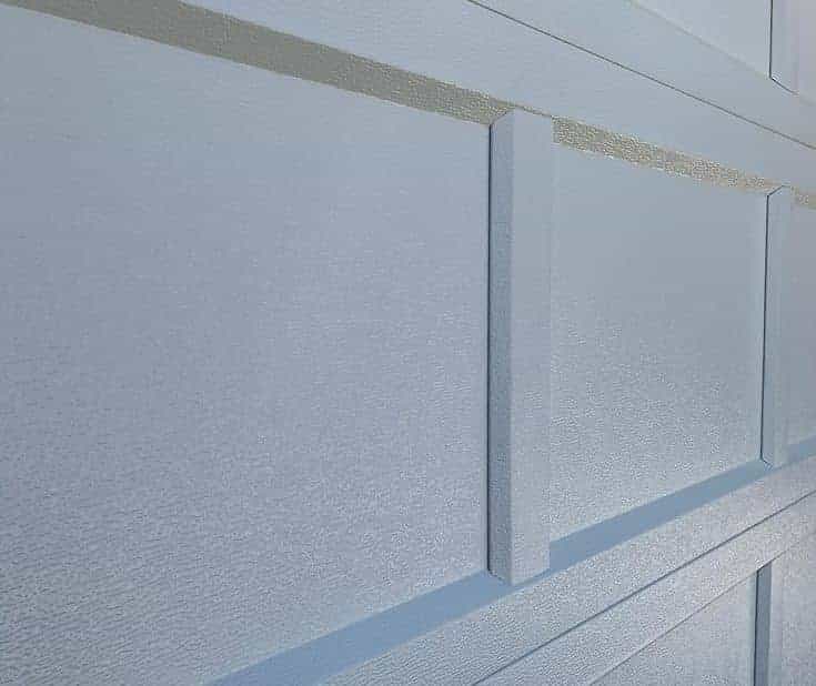 recessed panel in white close up