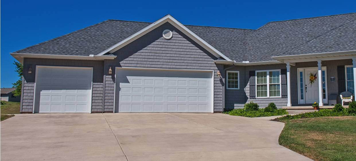 Stamped carriage house grey