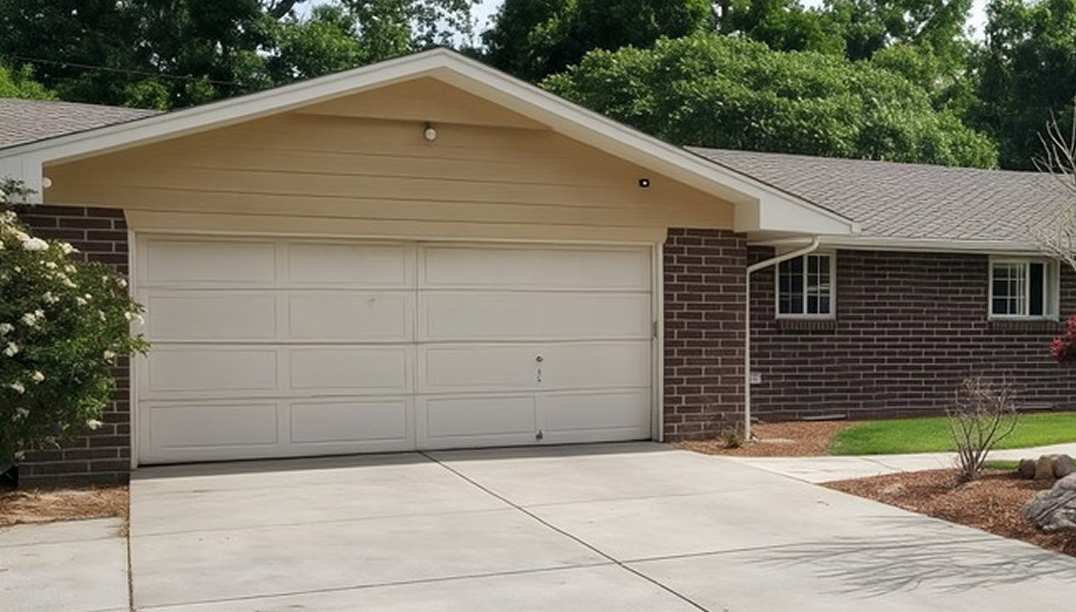 before - brick house with old white door