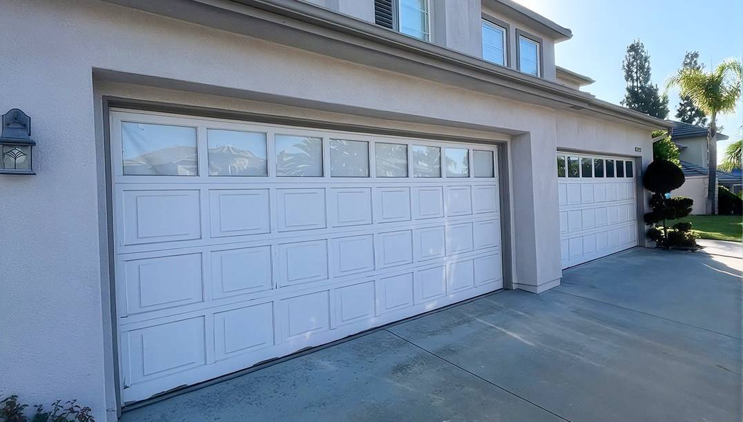 before - two white doors