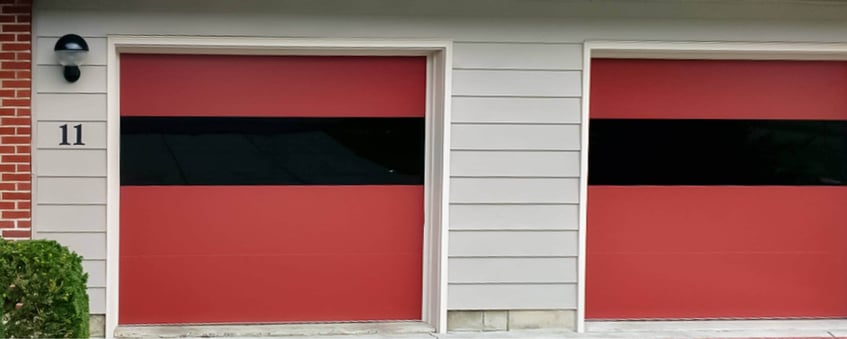 Sterling garage doors in red