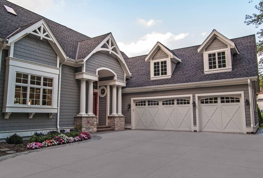 Overlay carriage house garage doors