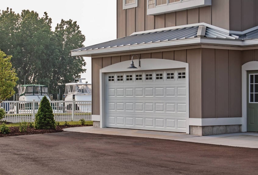 Raised panel garage doors