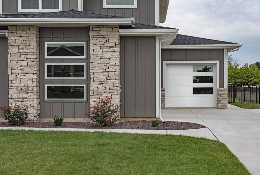 white skyline flush garage door