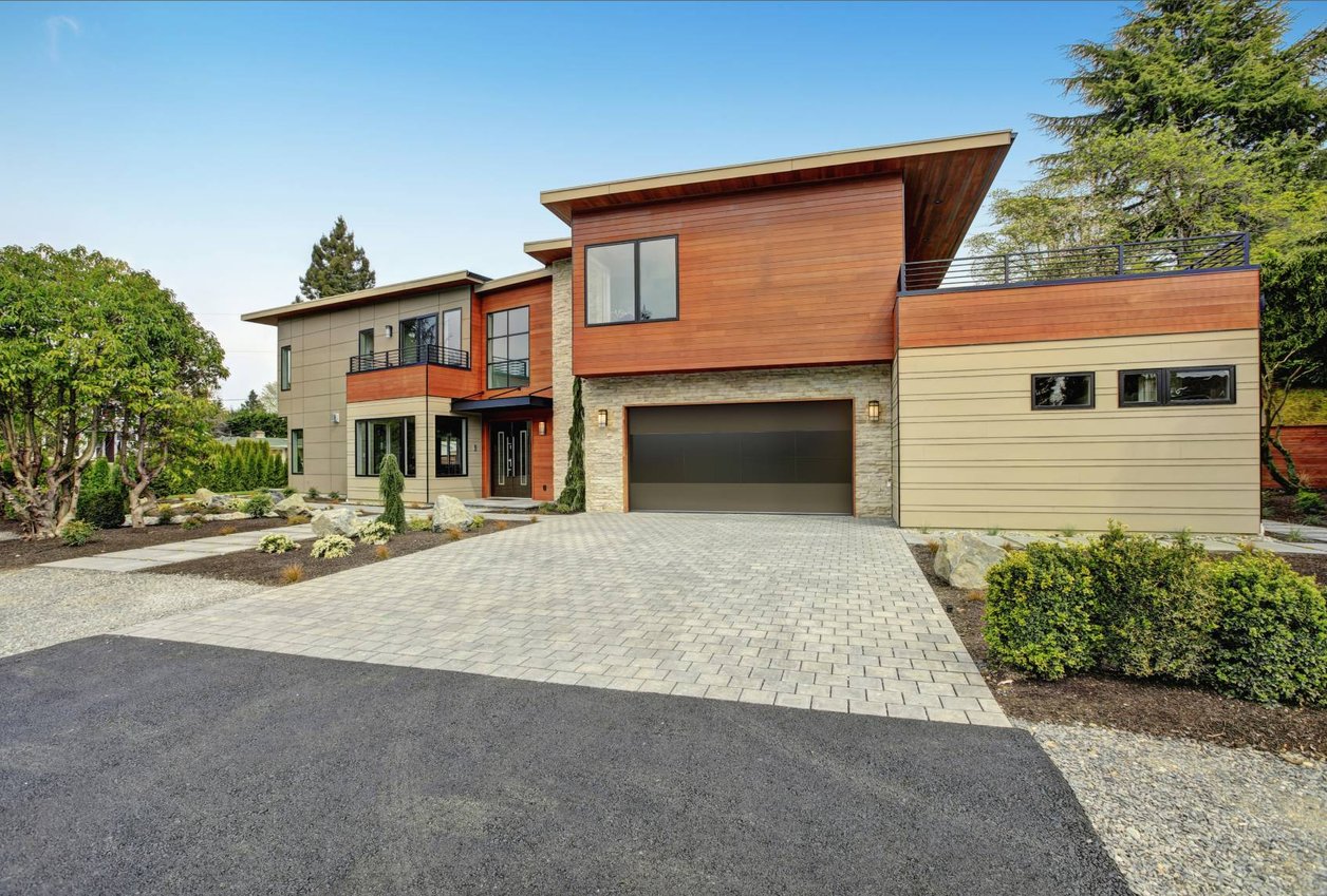 C.H.I. Sterling steel and glass doors on a contemporary residence