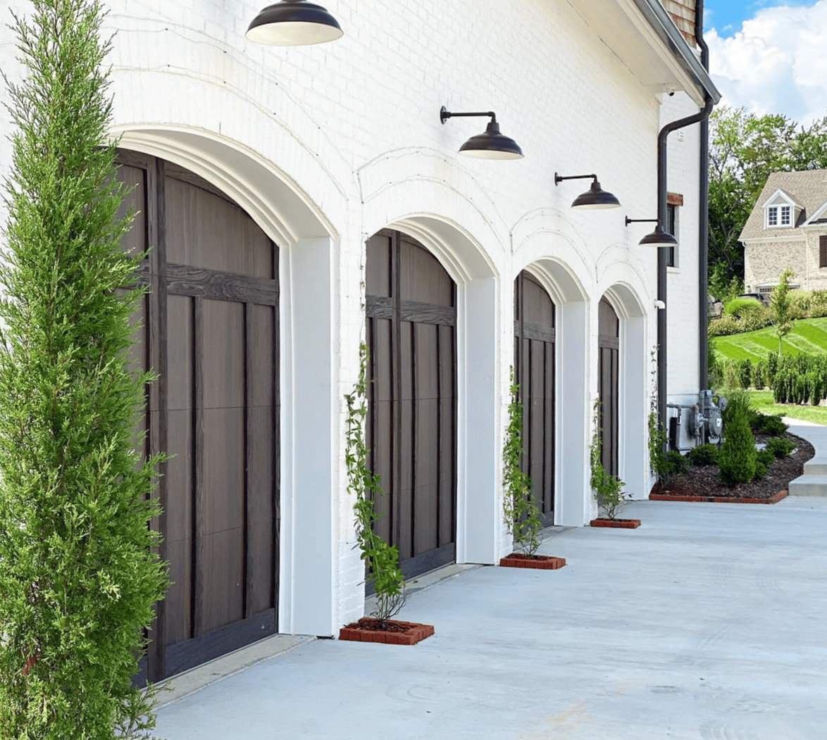 shoreline wood-look overlay garage doors