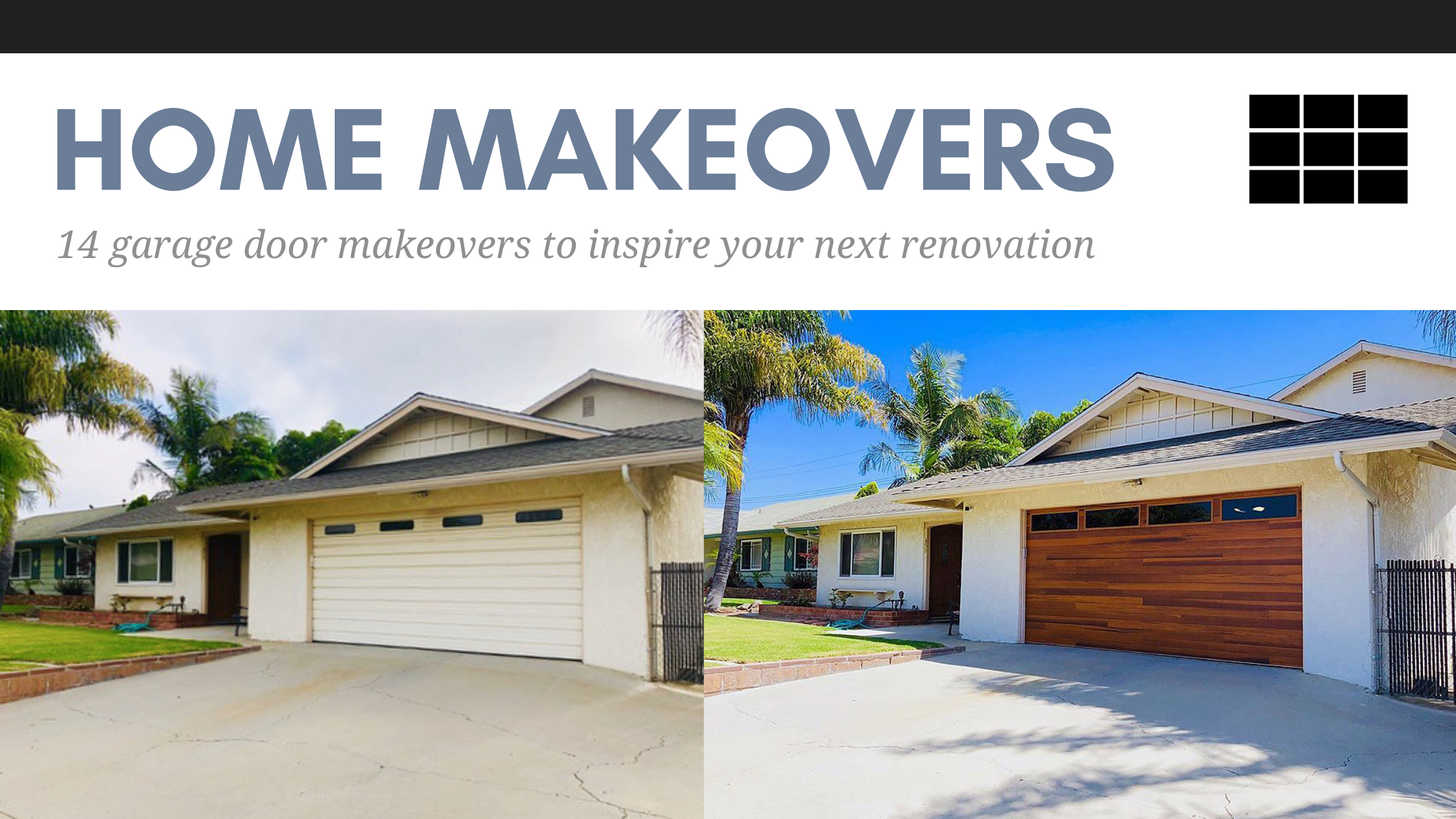 Curb Appeal Makeovers: 14 Garage Door Before & Afters Curb Appeal Makeovers: 14 Garage Door Before & Afters
