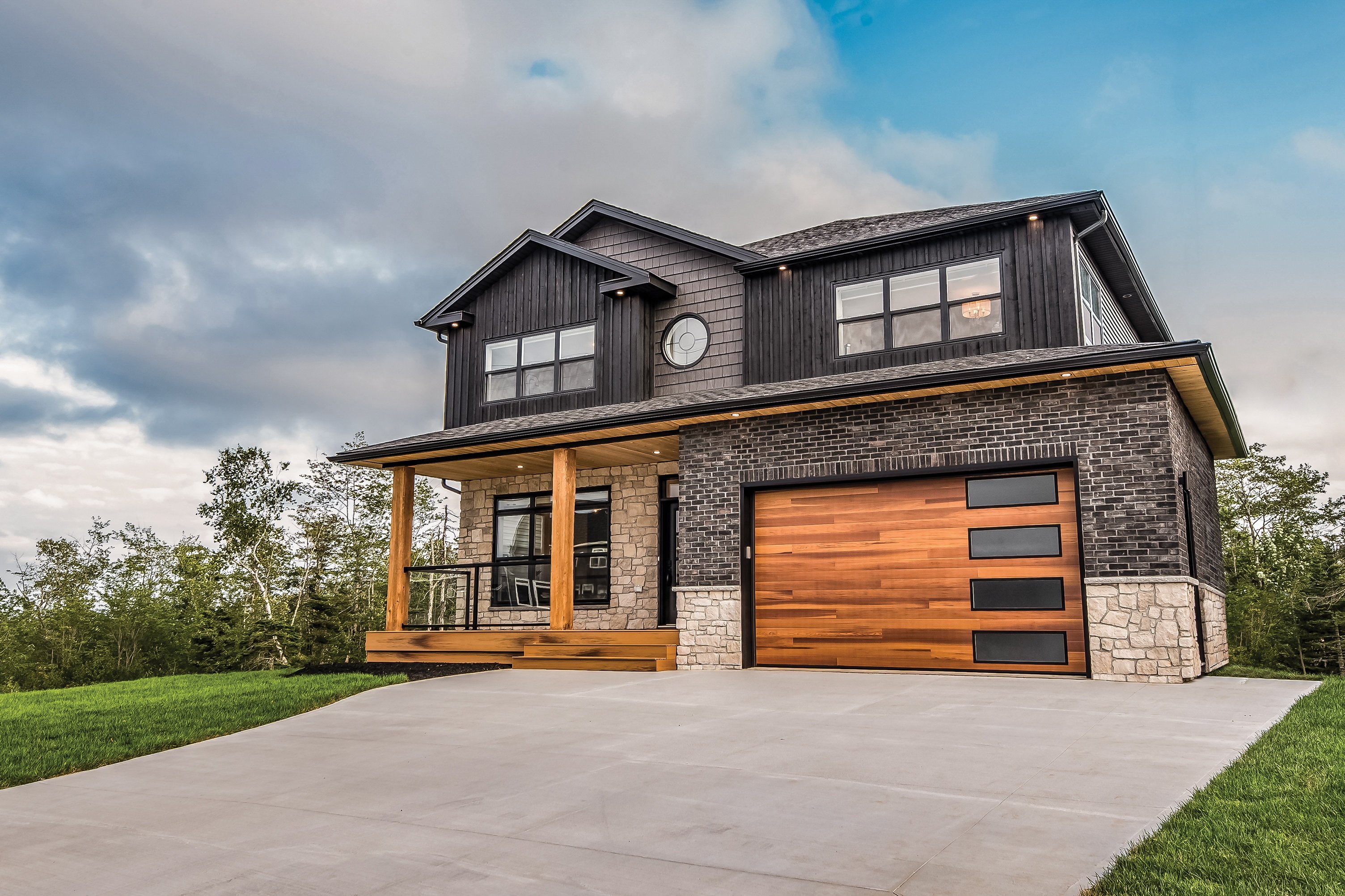 PLANKS Glass Window Victor Garage Door